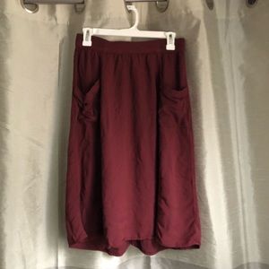 OLD NAVY Burgundy Midi Skirt